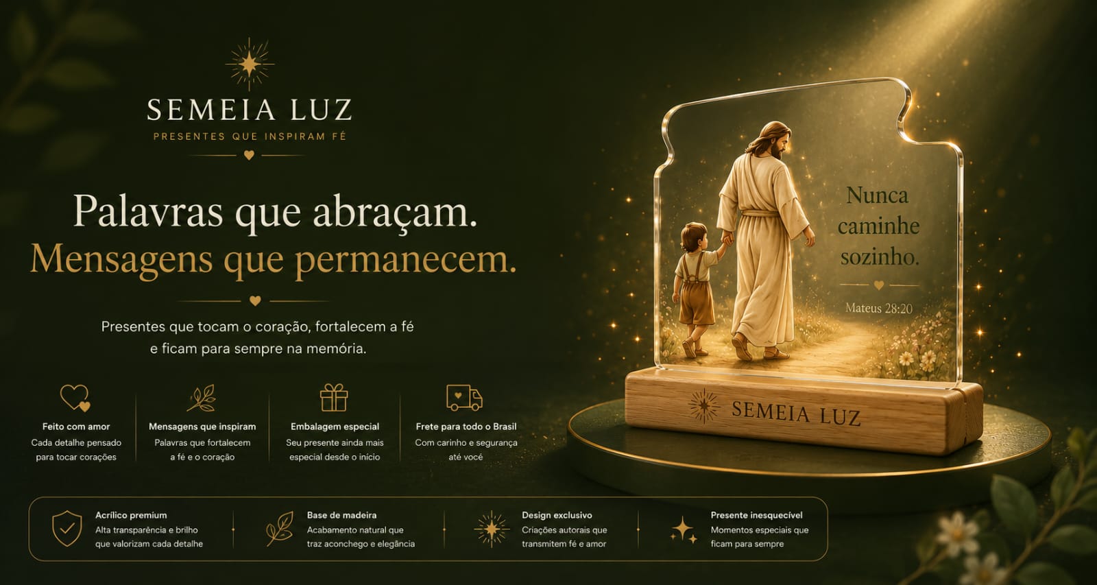 Palavras que abraçam. Mensagens que permanecem.